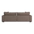 Megasofa Pelle-Megasofa - Wengefarben/Cappuccino, Trend, Textil (261/124cm) - Luca Bessoni