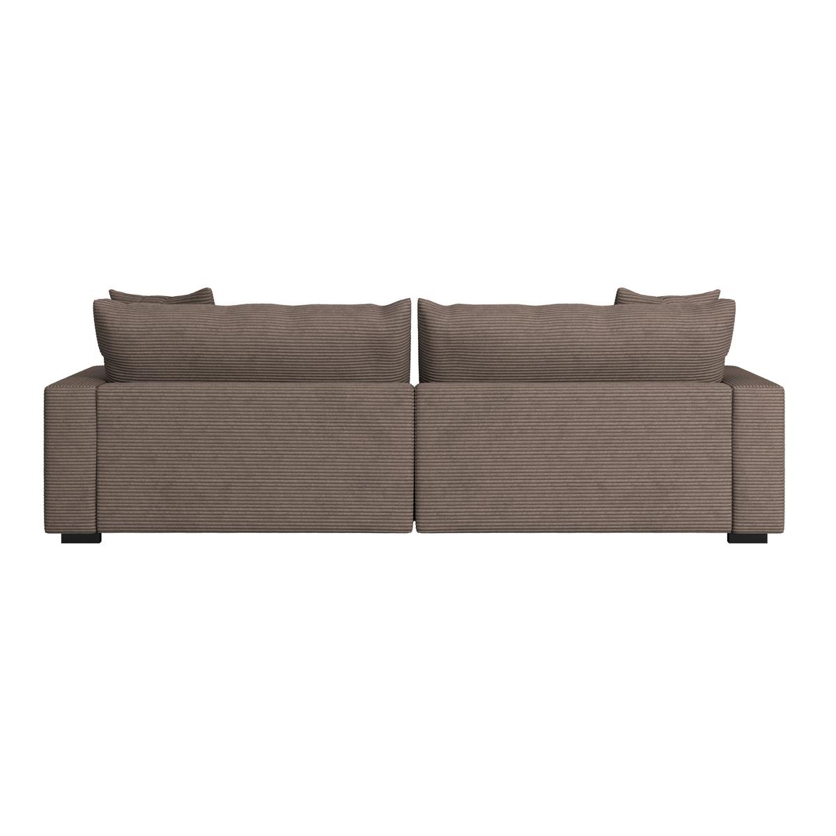 Megasofa Pelle-Megasofa - Wengefarben/Cappuccino, Trend, Textil (261/124cm) - Luca Bessoni