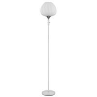 Stehleuchte 15548s2w - Chromfarben/Weiß, KONVENTIONELL, Glas/Metall (29/165cm) - Globo