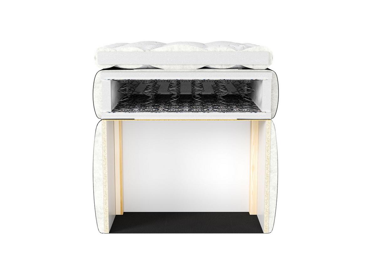 Boxspring postel s topperem Rosa, 180x200, antracitová - černá/tmavě šedá, Moderní, dřevo/kompozitní dřevo (180/200cm) - Bessagi Home