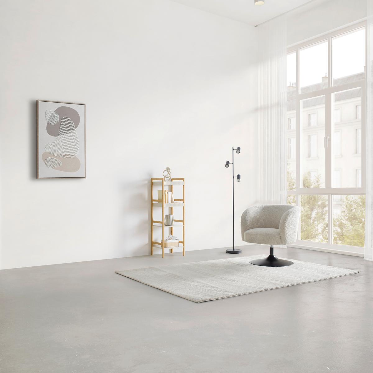 REGÁL FERDINAND -EXKLUSIC- - prírodná farba/kašmírová, Modern, kompozitné drevo/prírodné materiály (36/112/33cm) - Mömax