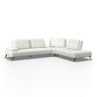 Sedací souprava ESTELLA krémová barva - krémová/tmavě šedá, Moderní, kov/dřevo (326/85/270cm) - Bessagi Home