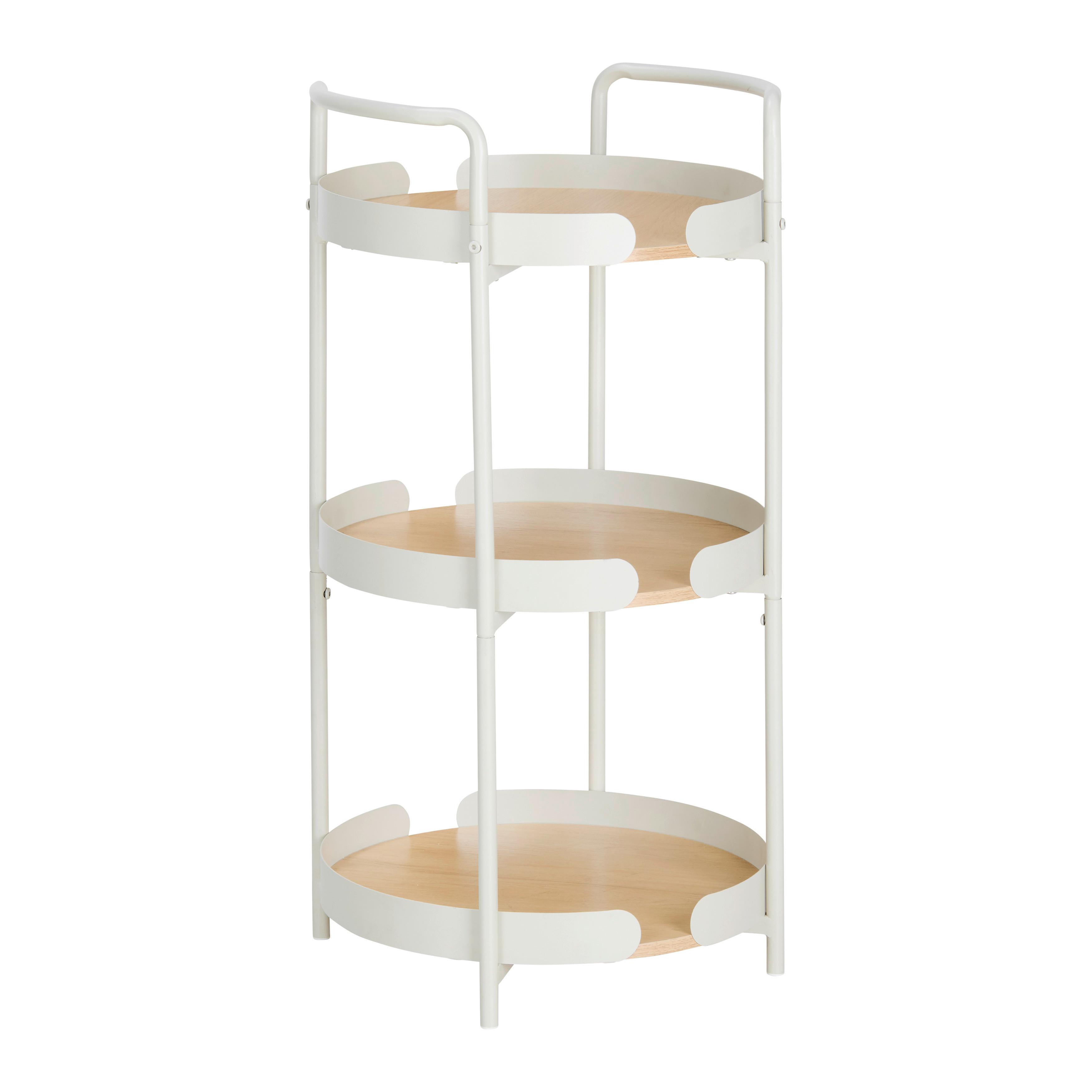 Servírovací stolek BRUCE - barvy dubu/kašmírová, Moderní, kov/kompozitní dřevo (44/80/44cm) - Mömax