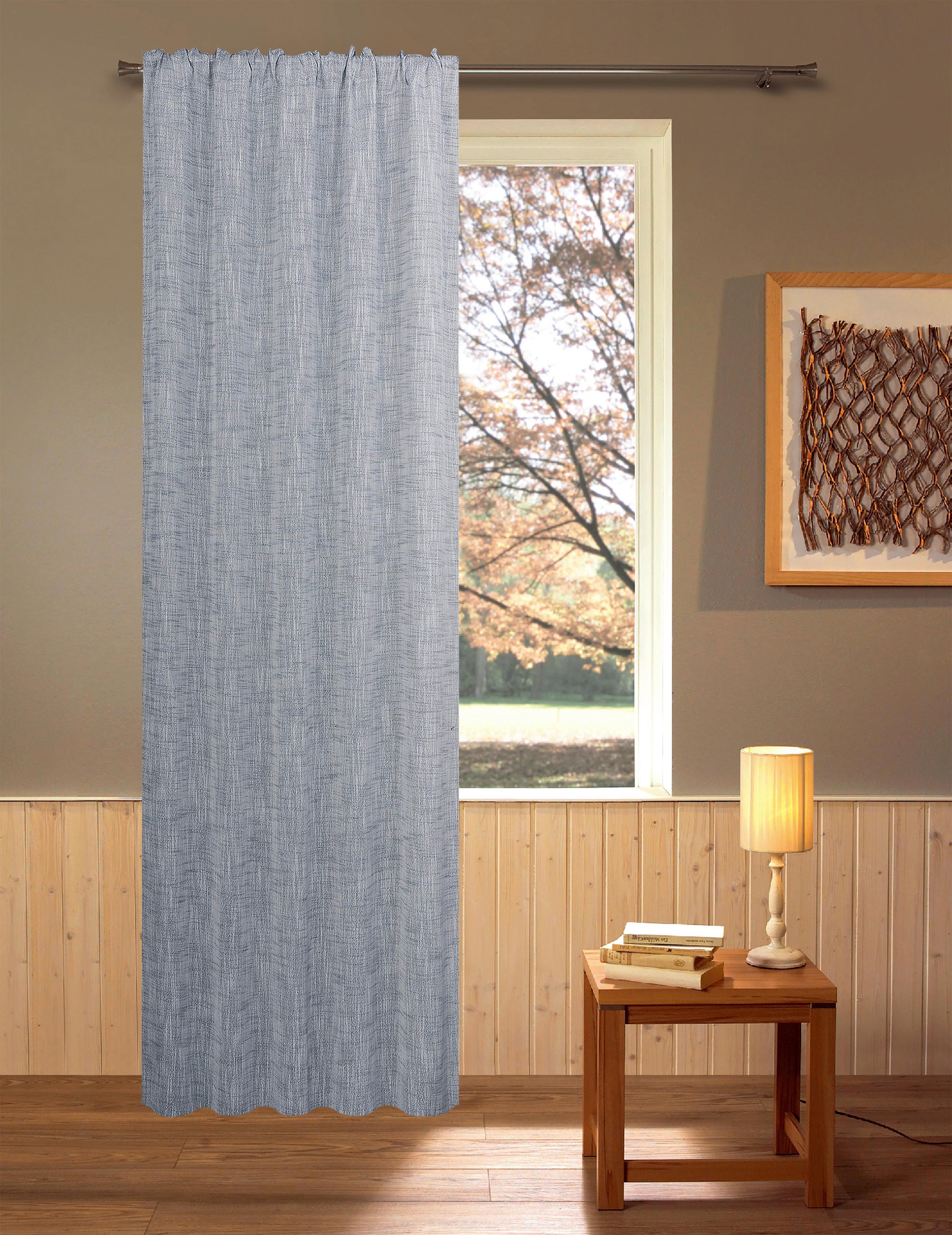 Fertigvorhang Isabell - Grau, MODERN, Textil (140/245cm) - Luca Bessoni