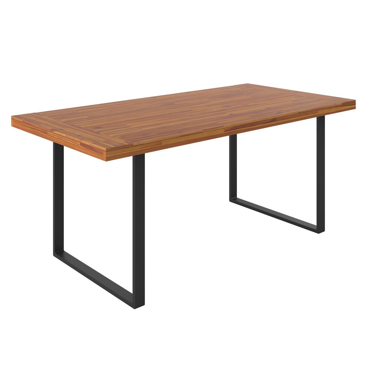 Záhradní sada ALINA - černá/tmavě šedá, Moderní, kov/dřevo (180/77/90cm) - Bessagi Garden