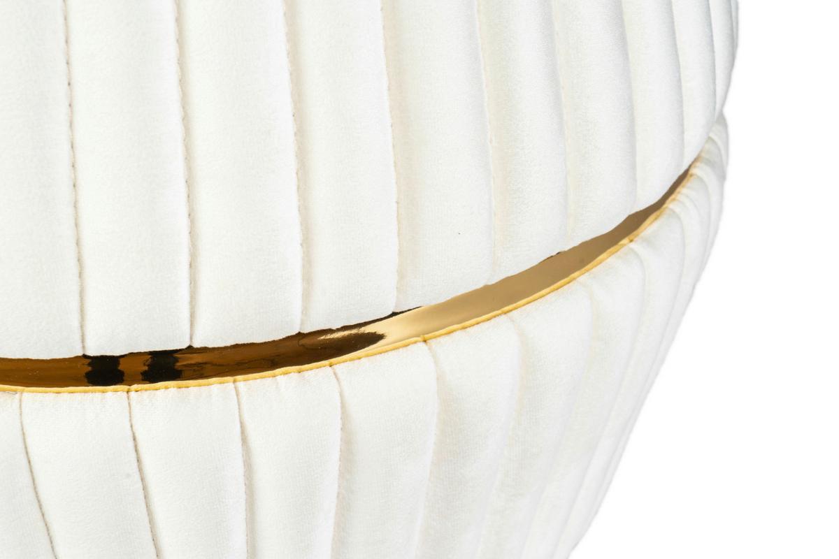 Hocker Doric 225 Beige/goldfarben D: 51,5 Cm - Beige/Goldfarben, Design, Textil (51,5/53cm) - Kayoom