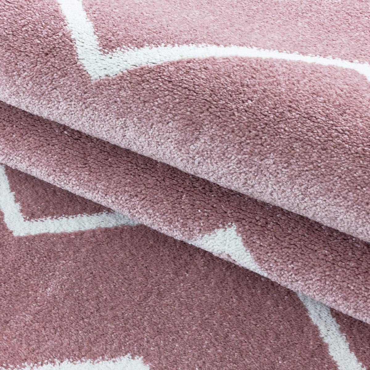 Teppich Läufer Rosa Rio 80x250 Cm - Rosa, Basics, Textil (80/250cm)