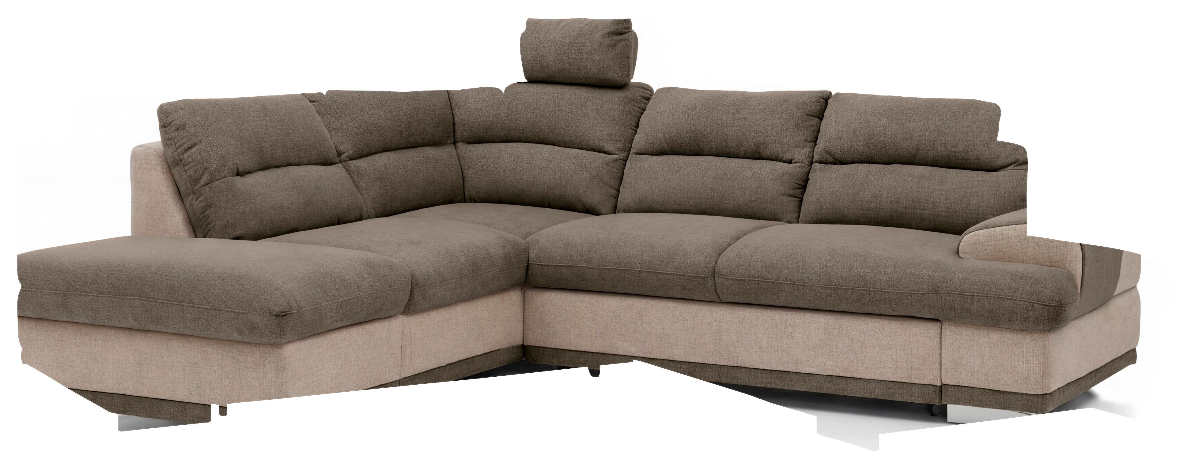 Sarokgarnitúra Seaside - bézs/barna, Konventionell, textil (217/264cm) - Luca Bessoni