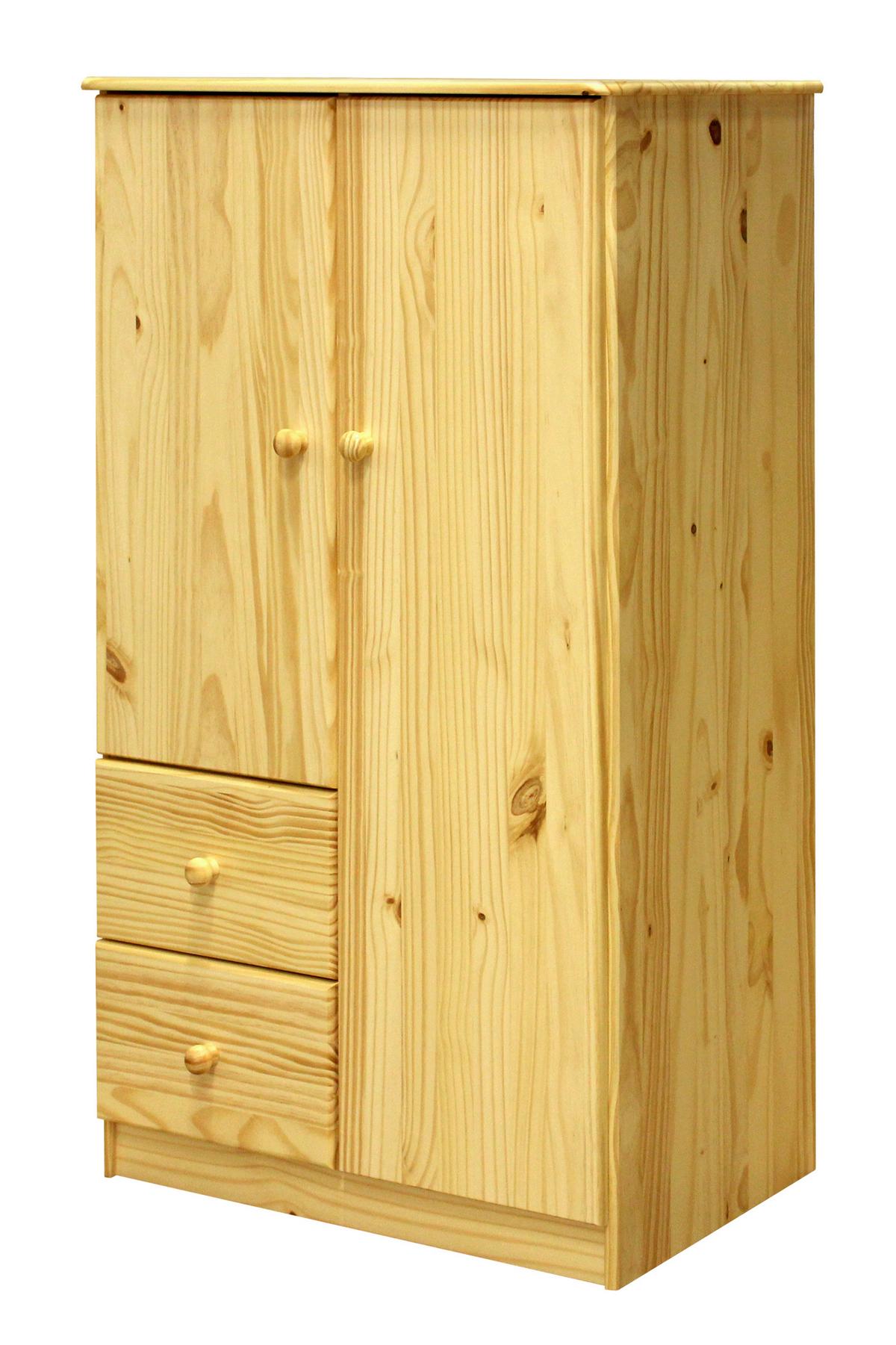 Kleiderschrank Naturfarben B: 80cm - Naturfarben, Natur, Holz (80/136/43cm) - Livetastic