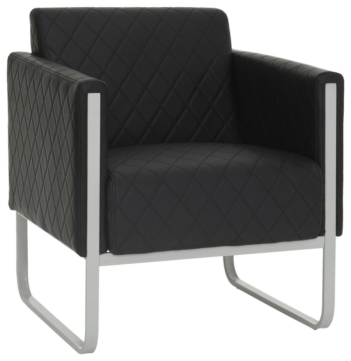 Sessel Aruba Step Schwarz - Hellgrau/Schwarz, MODERN, Textil (67/78/71cm) - MID.YOU