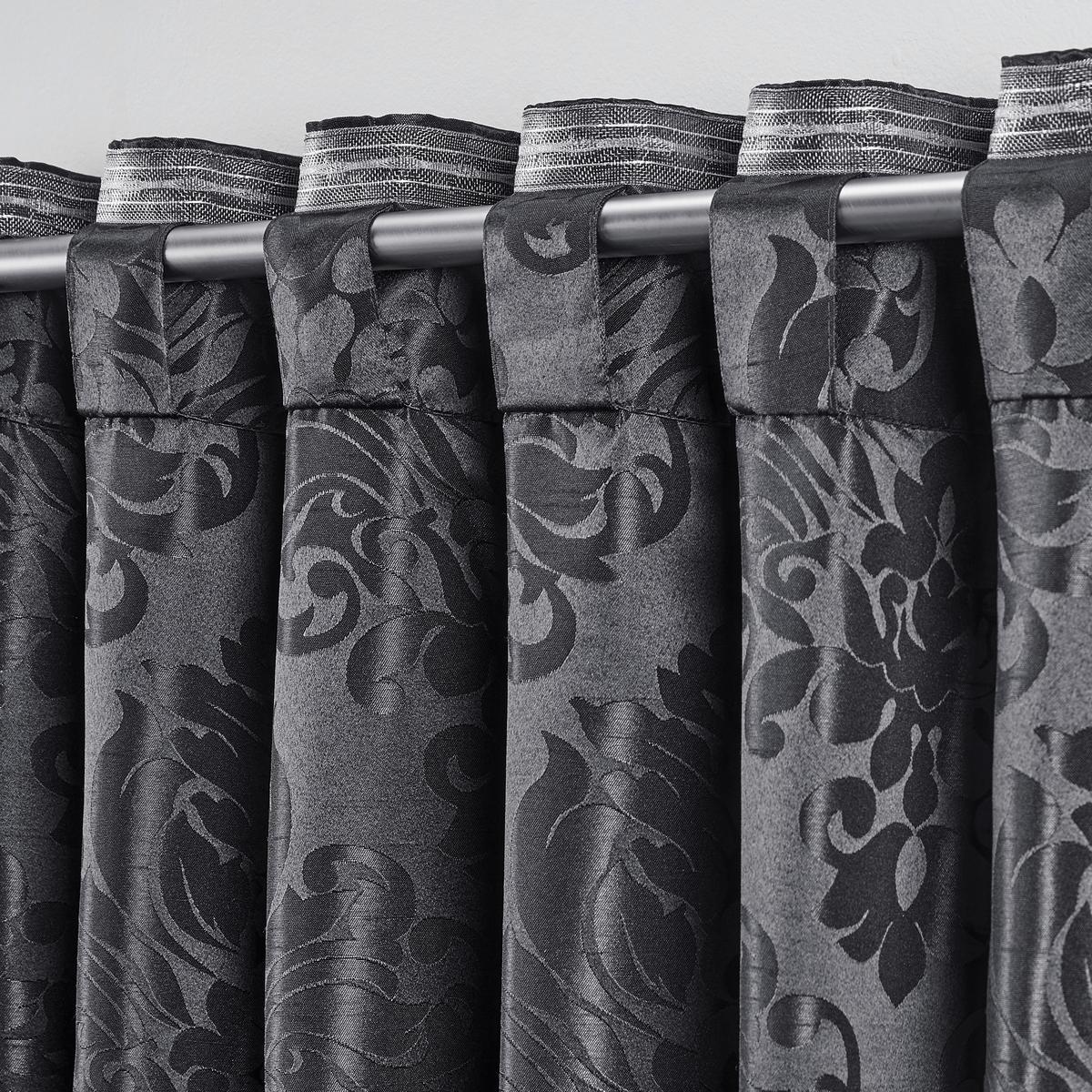 Hotový závěs Charles, 140/245 cm, černá - černá, Lifestyle, textil (140/245cm) - Modern Living