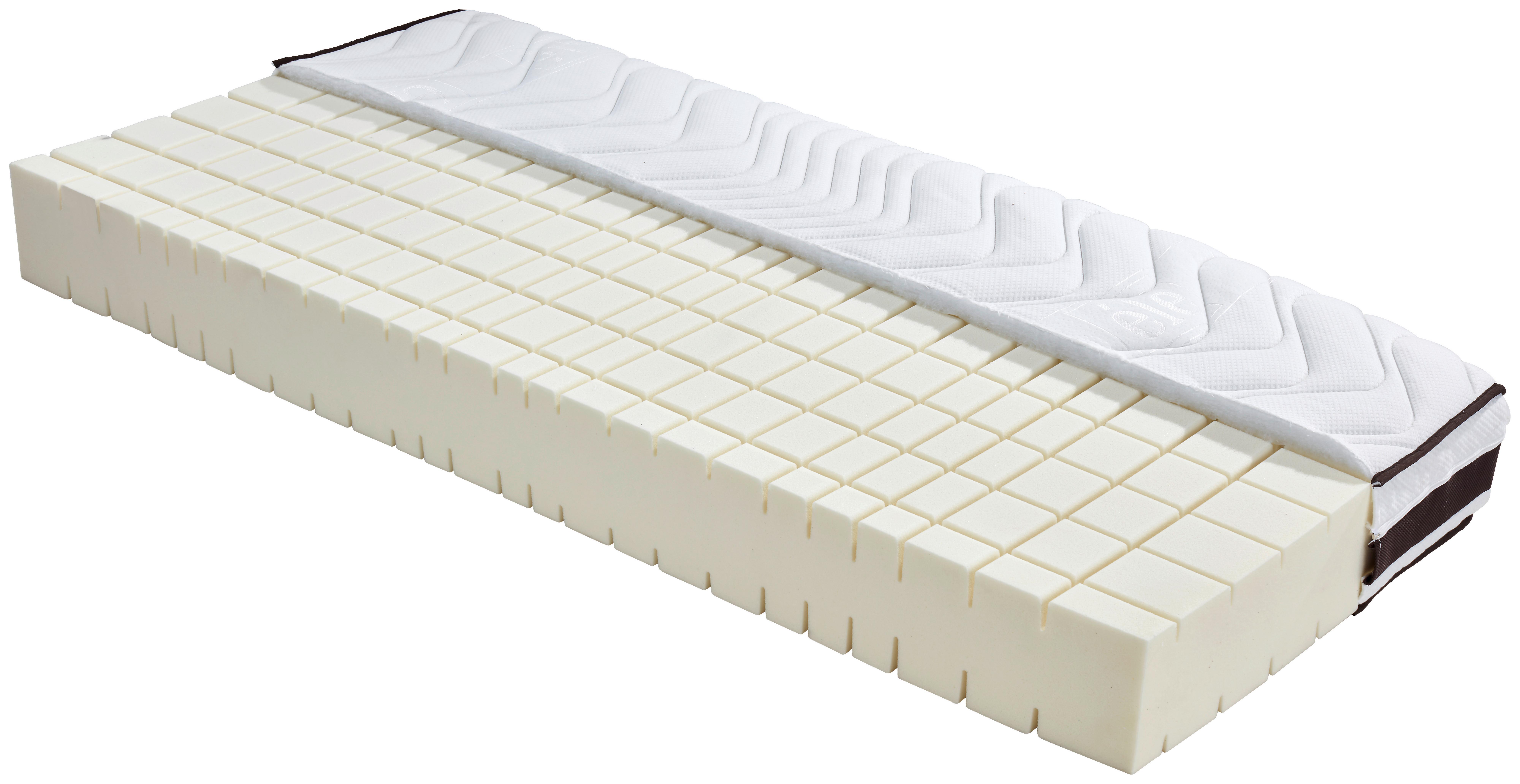 Kaltschaummatratze Elodie 90x200 cm H1 H: 21 cm - Weiß, Textil (90/200cm) - Ele