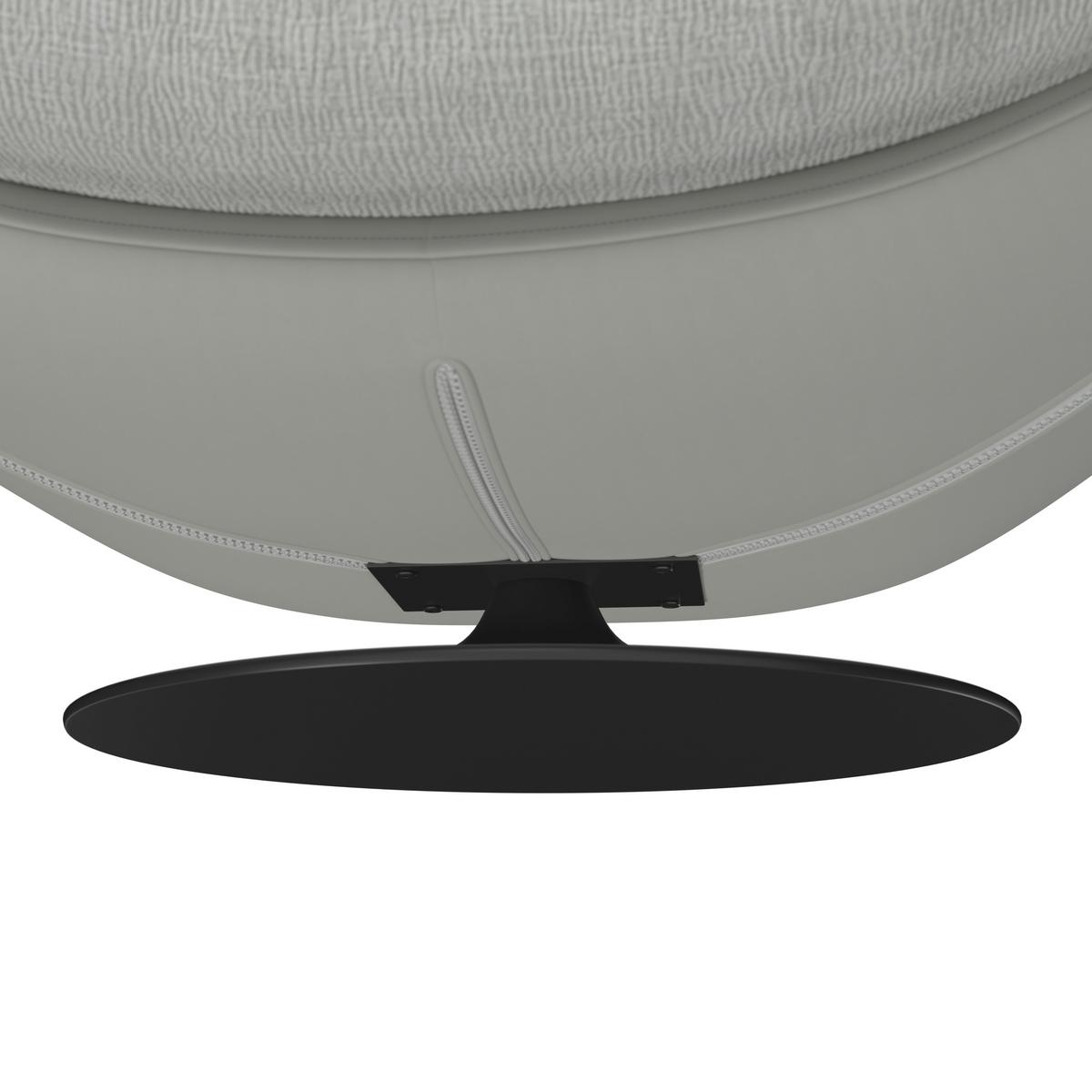 Relaxační křeslo LENA, šedá, max. 140 kg - šedá/černá, Moderní, kov/textil (85/82/113cm) - Bessagi Home