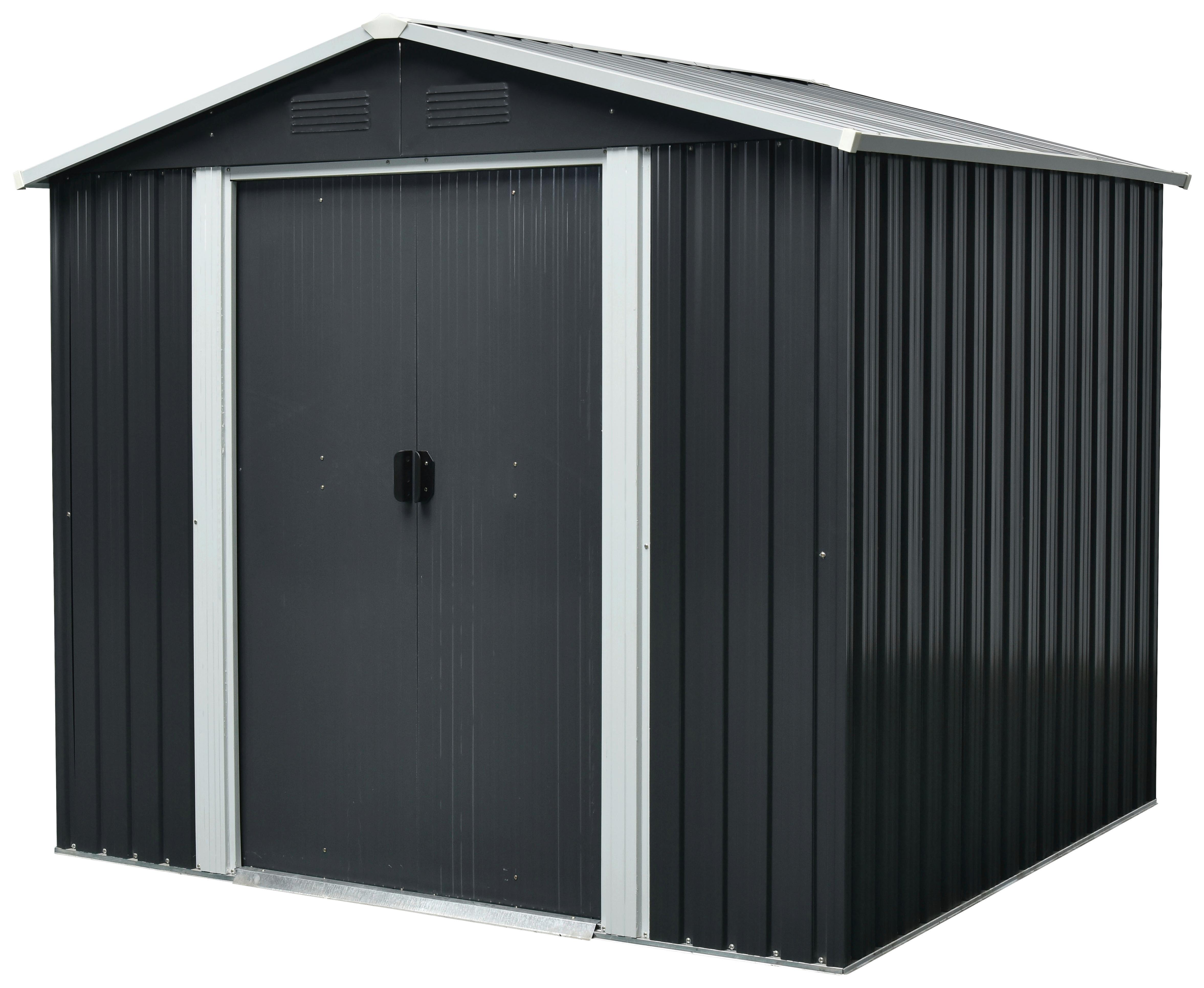 Gerätehäuser ohne Boden Regenwasserdicht 301x214x174 - Anthrazit/Weiß, Basics, Metall (301/214/174cm)