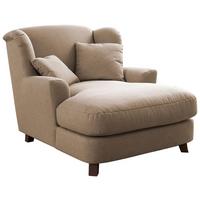 XXXL-Sessel Asado beige inkl. Zierkissen, B: 109 cm - Beige/Dunkelbraun, MODERN, Textil (109/104/145cm) - Sit & More