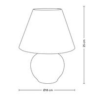 STOLNÍ LAMPA IRMA - černá/krémová, Romantický / Rustikální, textil/plast (18/25cm) - Mömax