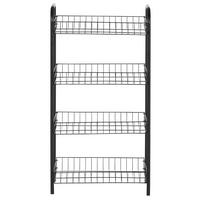 Aufbewahrungsregal Sprinter - Schwarz, Basics, Kunststoff/Metall (41/23/80cm) - Metaltex