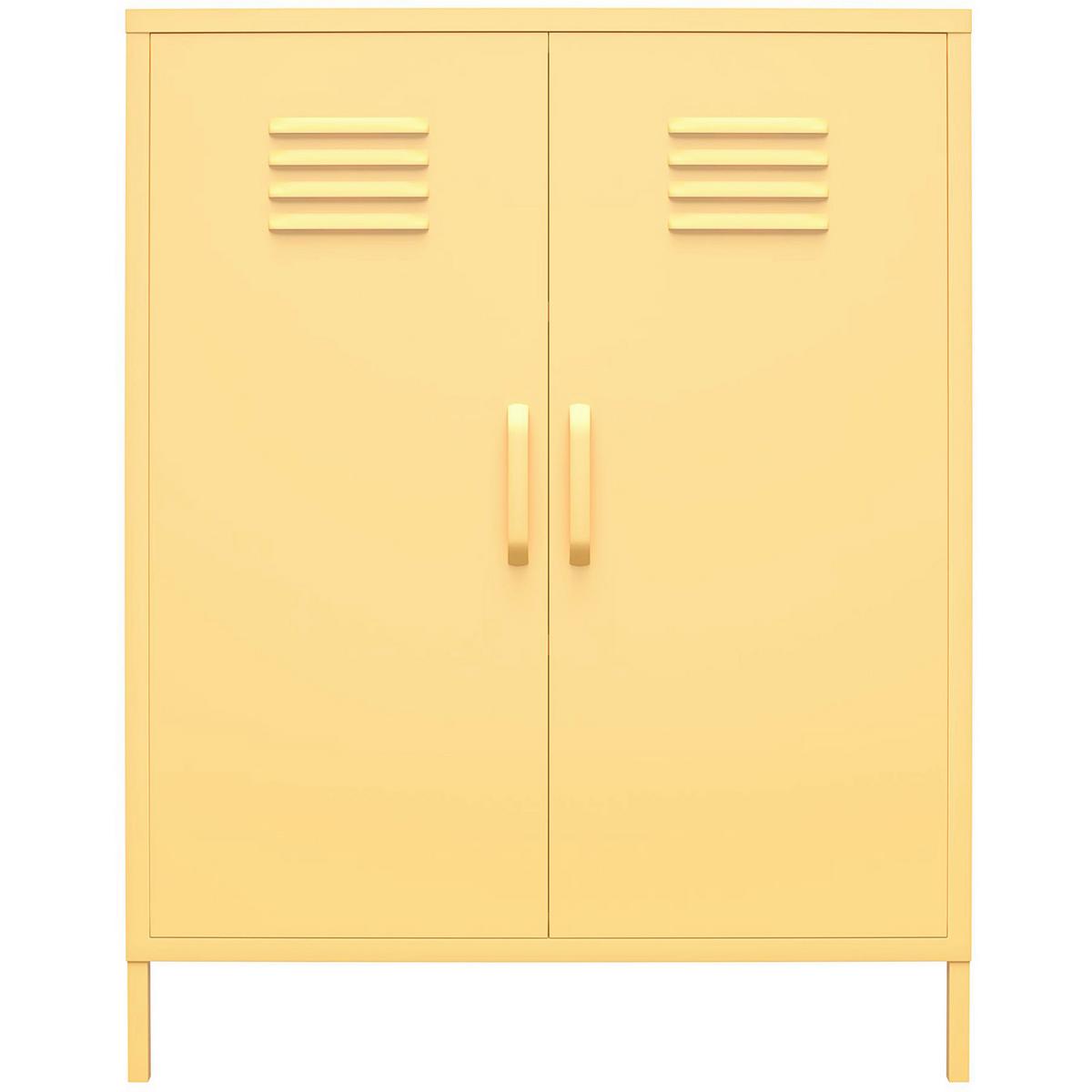 Highboard Cache Gelb B: 80cm - Gelb, Design, Metall (80/101/40cm) - MID.YOU