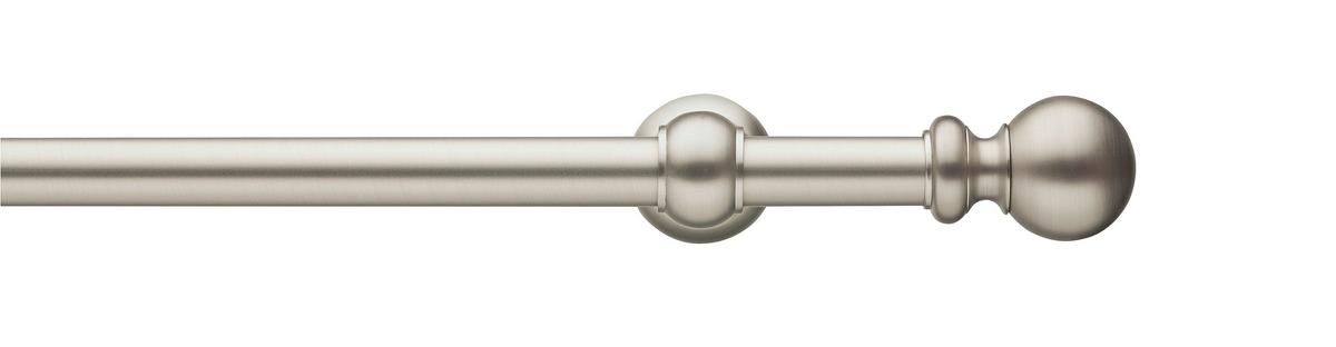 Vorhangstange Nickelfarben L: 260 cm - Nickelfarben, KONVENTIONELL, Metall (260cm)