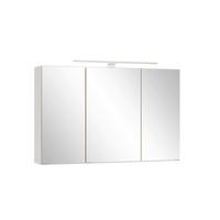 SPIEGELSCHRANK Verona Weiß B: 100cm - Wildeiche/Weiß, Trend, Glas/Holzwerkstoff (100/64/20cm) - Held