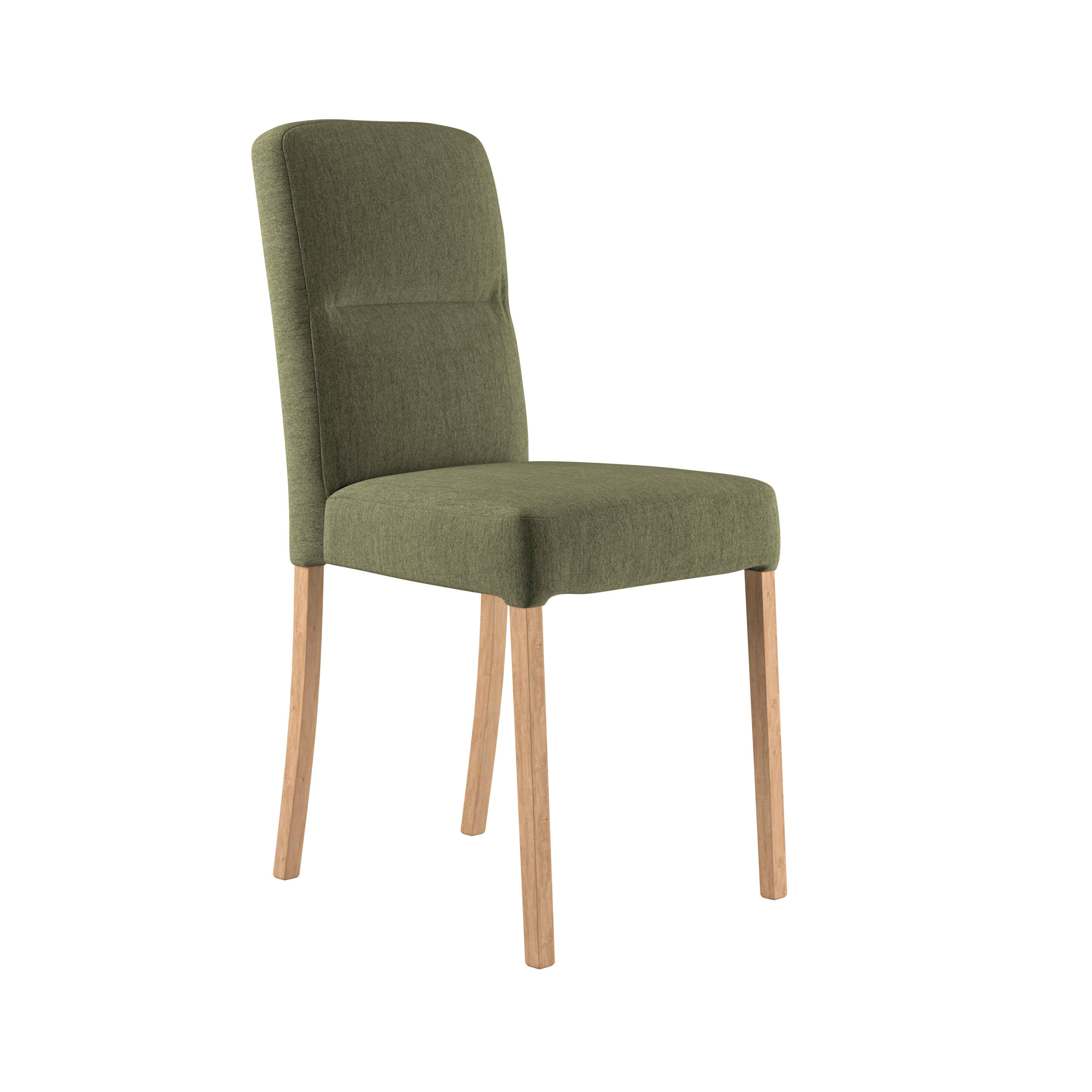 Stuhl Emma Ii - Eichefarben/Grün, KONVENTIONELL, Holz/Textil (43/91/58cm)