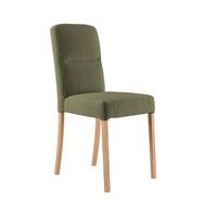 Stuhl Emma Ii - Eichefarben/Grün, KONVENTIONELL, Holz/Textil (43/91/58cm)