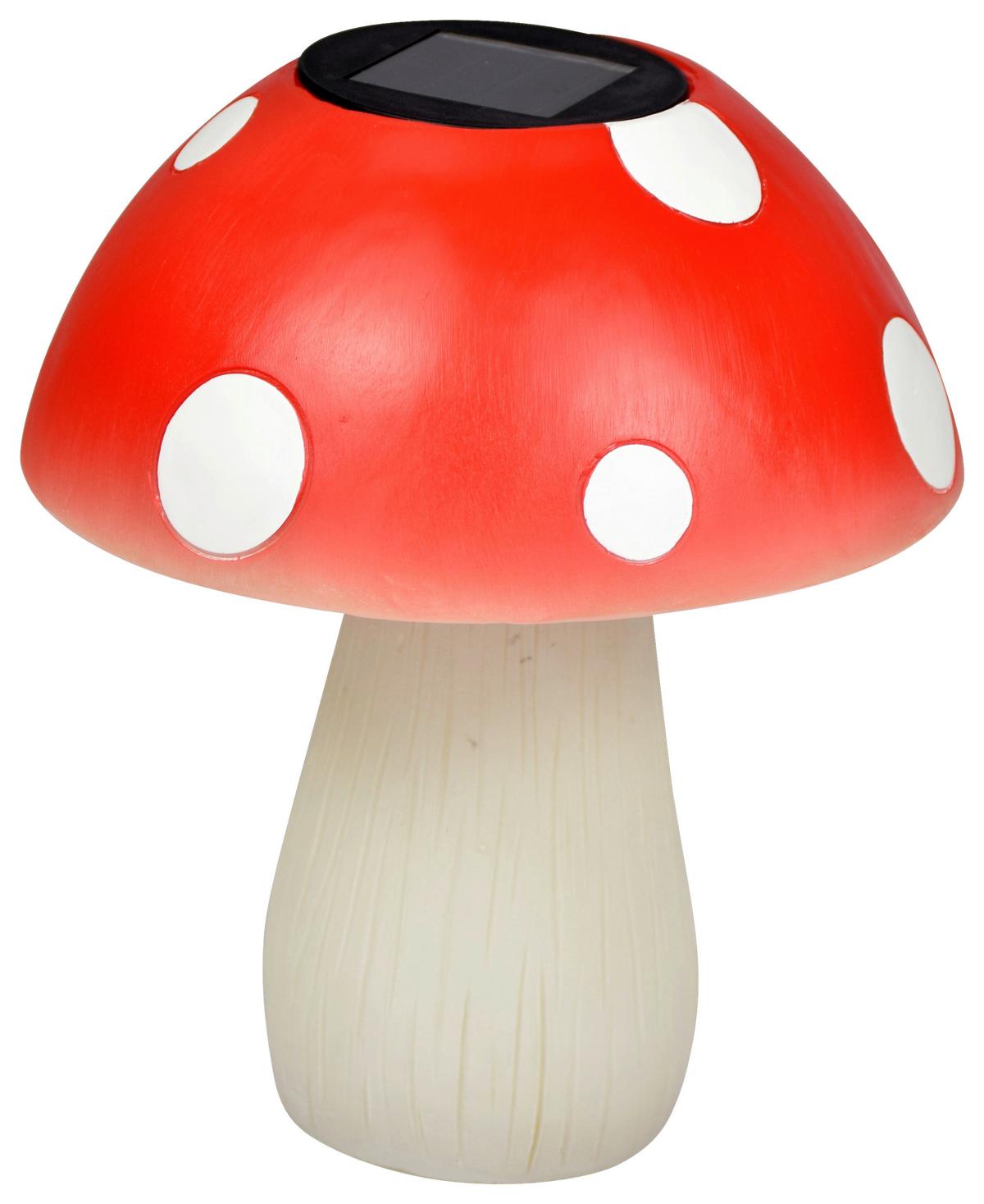 Solární svítido Flieg,V: ca 20cm,bílá,červená - bílá/červená, Moderní, plast (17/17/20cm) - Modern Living