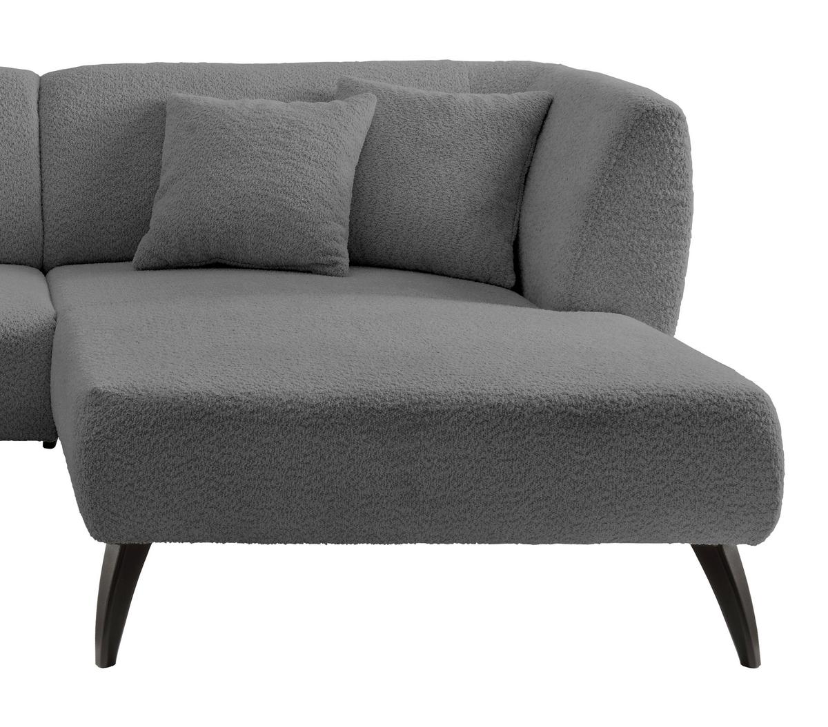 Ecksofa Colori Anthrazit S: 264/164 cm - Anthrazit/Schwarz, MODERN, Holz/Textil (264/160cm) - MID.YOU