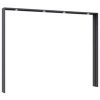 Paspartový rám s osvetlením sivá metalická, pre š. 270 cm - sivá, Konventionell, kompozitné drevo (278/214/23cm)