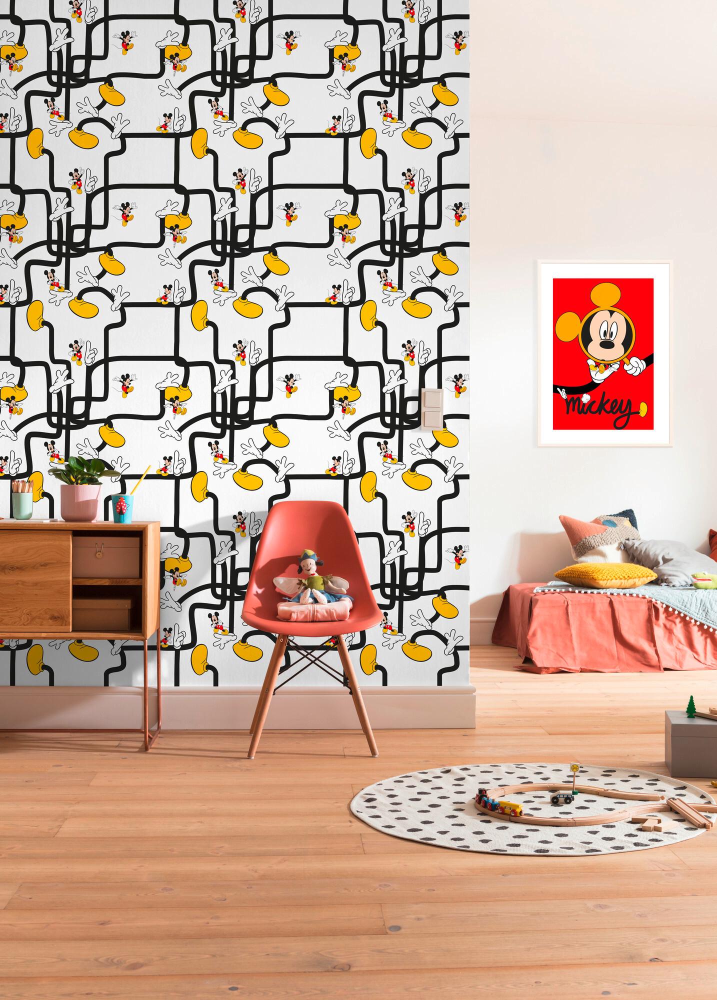 Fototapete Mickey Mouse - Multicolor, Trend, Textil (200/280cm)