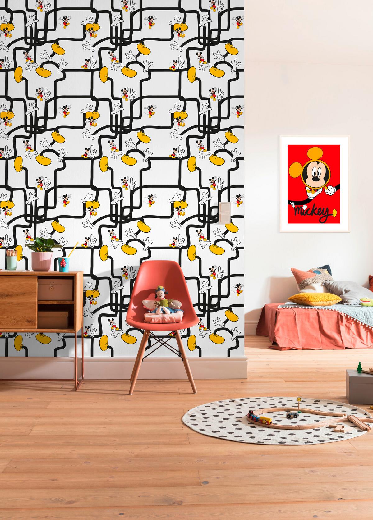 Fototapete Mickey Mouse - Multicolor, Trend, Textil (200/280cm)