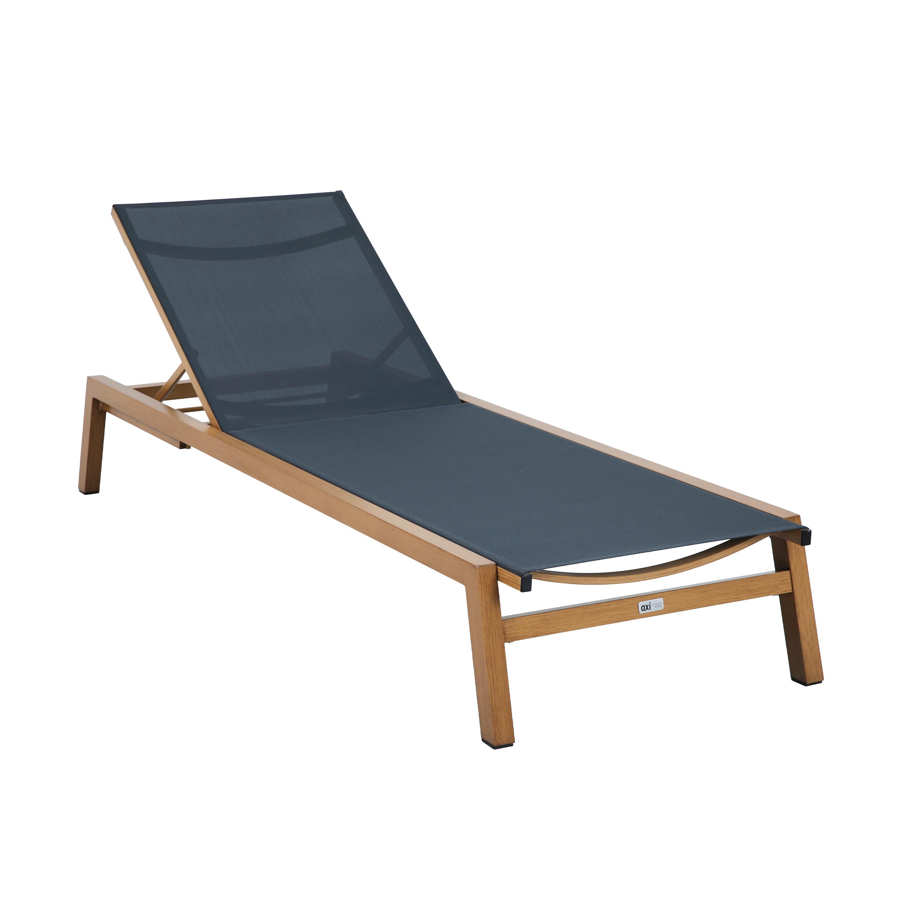 GARTENLIEGE LOGAN DK'GRAU - Eichefarben/Anthrazit, LIFESTYLE, Textil/Metall (193/70/30cm) - Ambia Garden