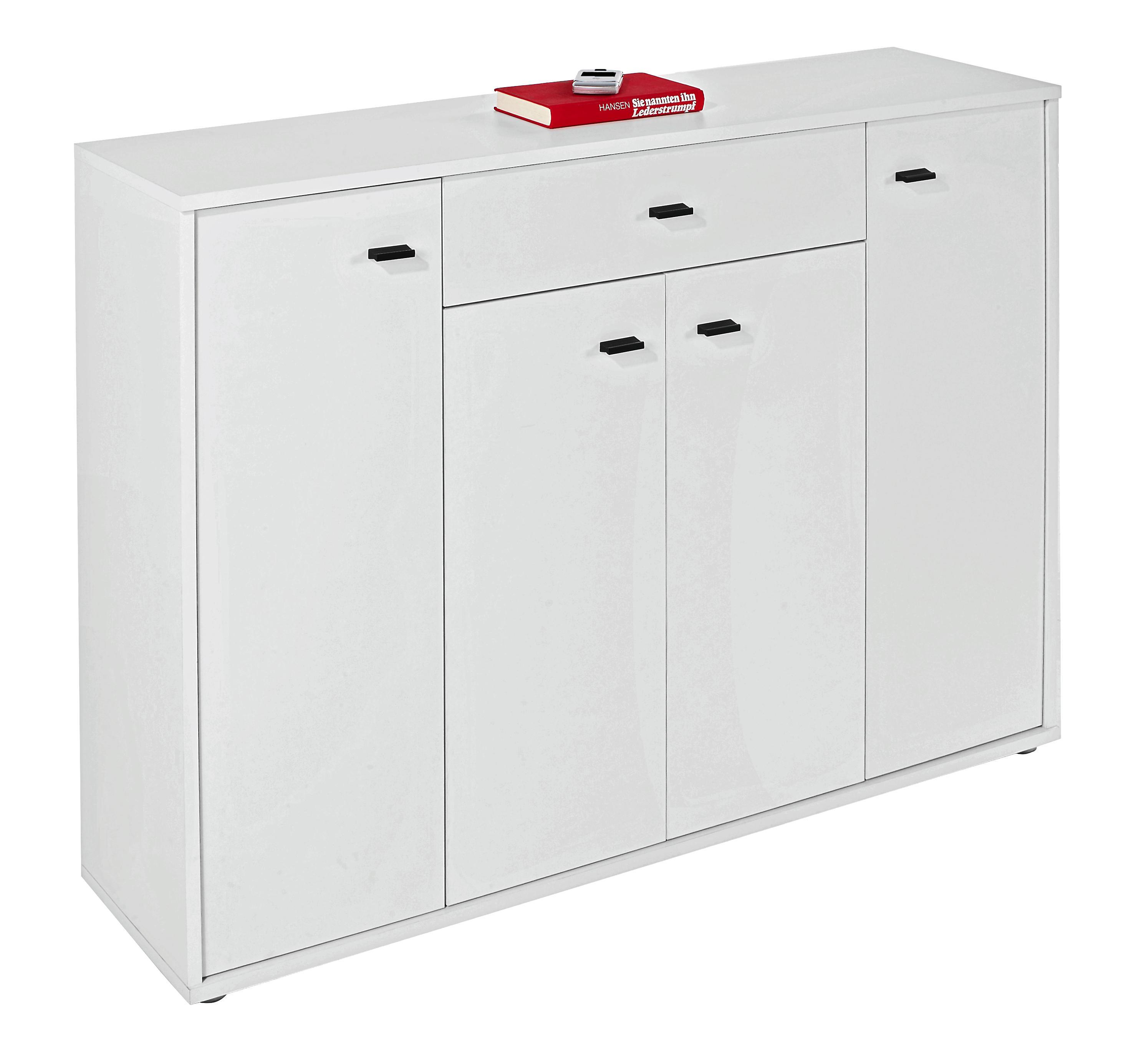 Komód Boni - Fehér, modern, Faalapú anyag (116/84/30cm)