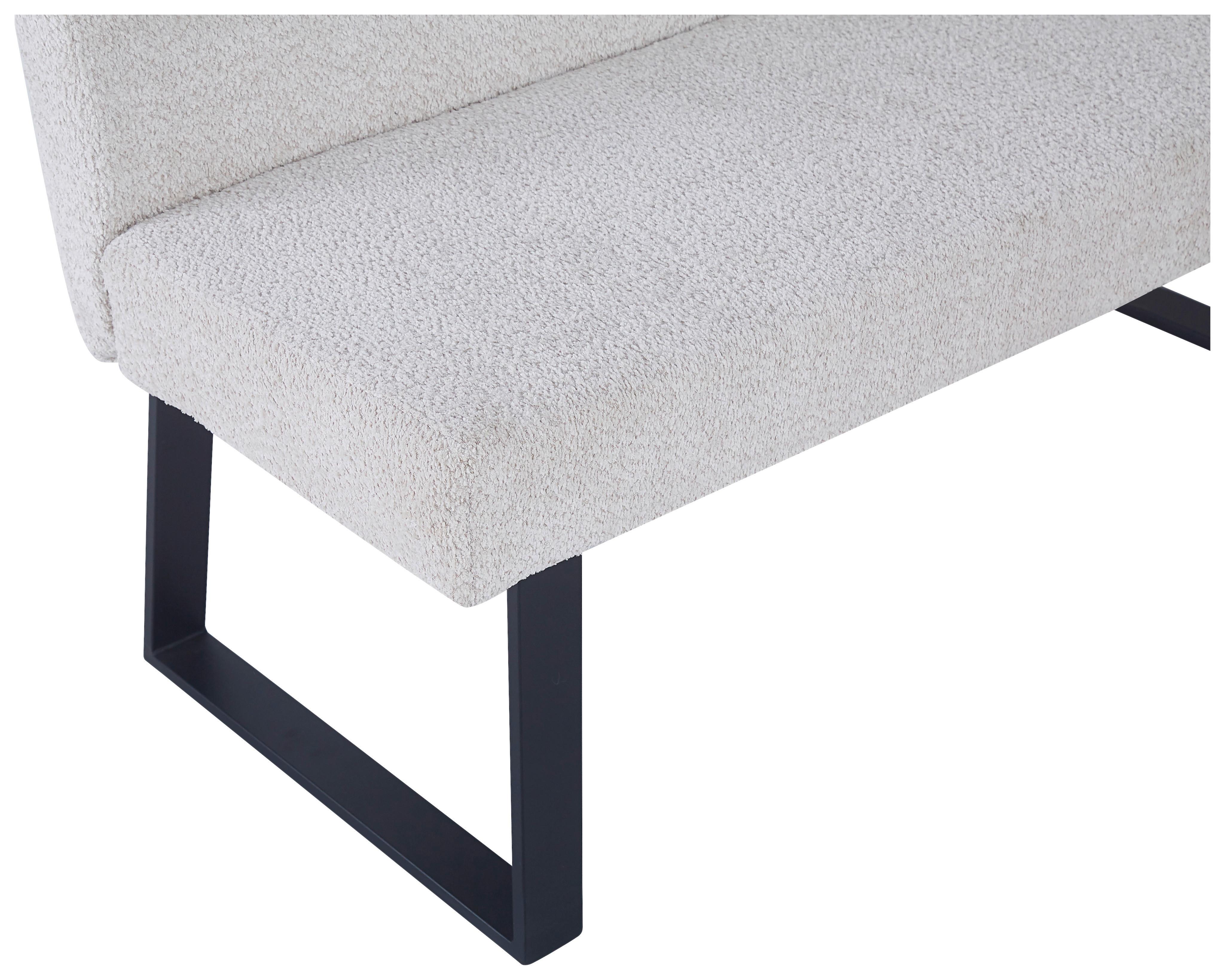 Eckbank Kea Beige, S: 150x190 cm - Beige/Schwarz, KONVENTIONELL, Textil/Metall (150/190cm) - MID.YOU