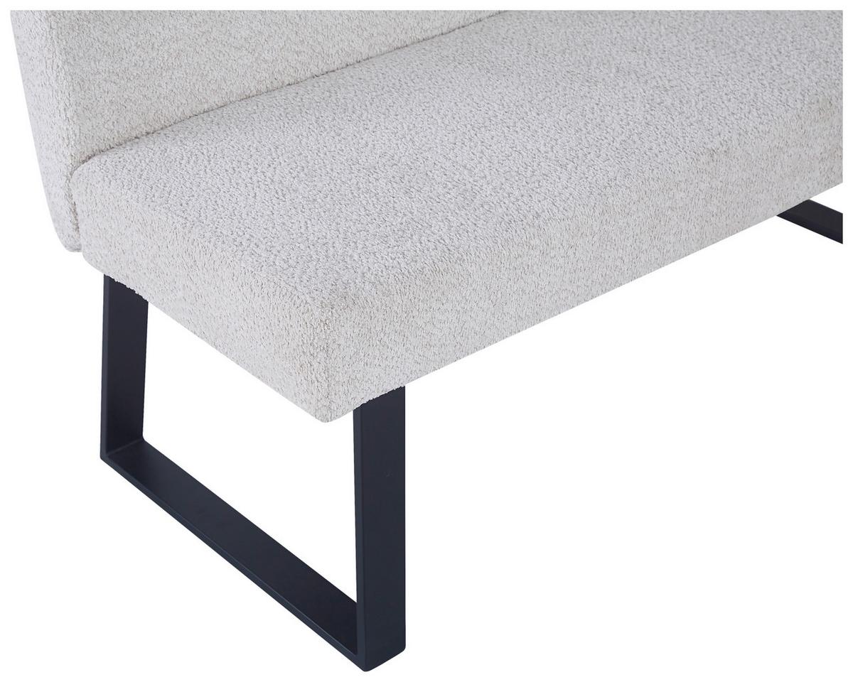 Eckbank Kea Beige, S: 150x190 cm - Beige/Schwarz, KONVENTIONELL, Textil/Metall (150/190cm) - MID.YOU