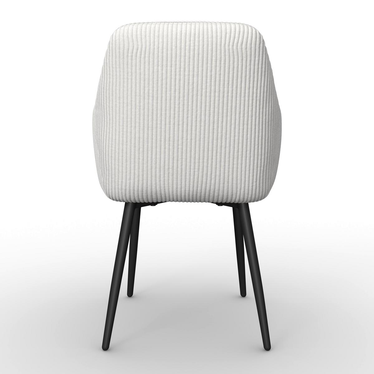 ŽIDLE S PODRUČKAMI ALANI KRÉMOVÁ - černá/krémová, Moderní, kov/textil (60/58/86cm) - Bessagi Home