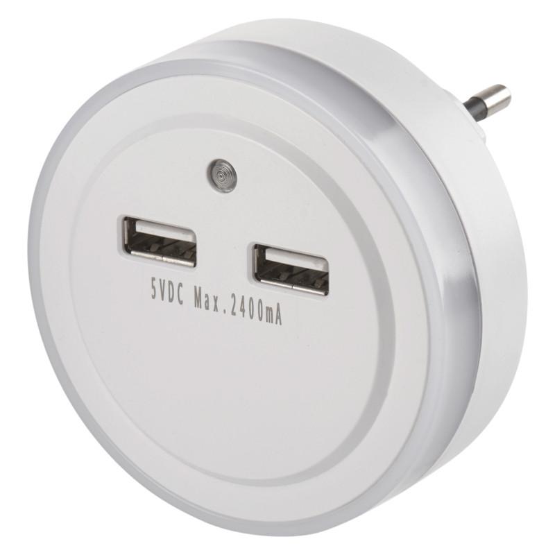 Éjjeli Lámpa Led-Es Lámpa Usb-Vel - fehér, Basics, műanyag (6/7.3/6cm)