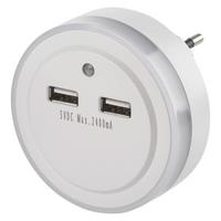 Éjjeli Lámpa Led-Es Lámpa Usb-Vel - fehér, Basics, műanyag (6/7.3/6cm)