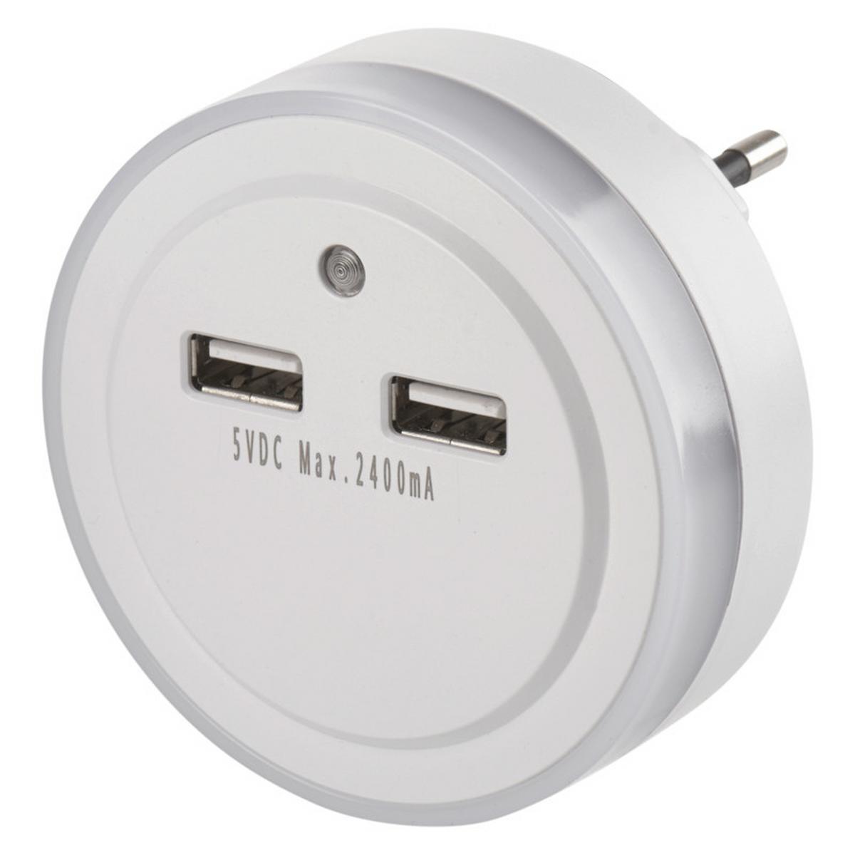 Éjjeli Lámpa Led-Es Lámpa Usb-Vel - fehér, Basics, műanyag (6/7.3/6cm)