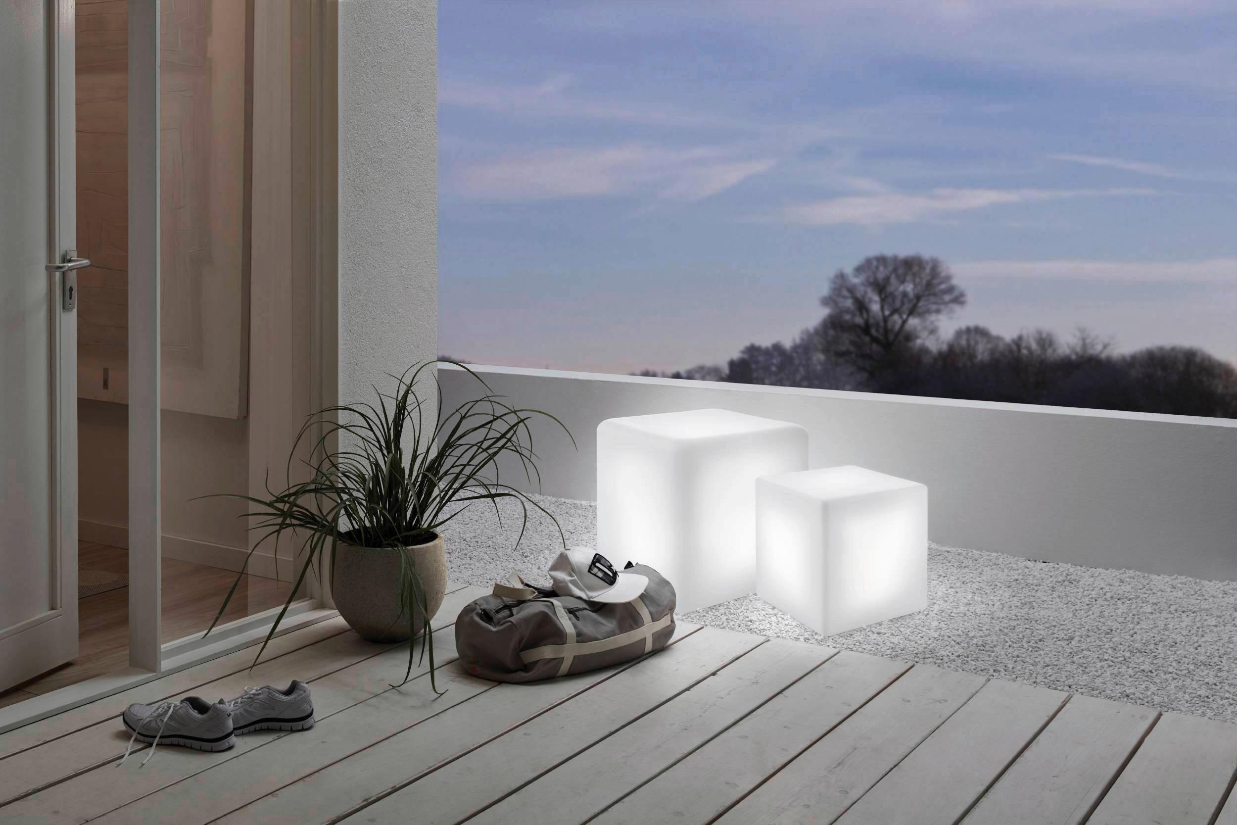 Außenleuchte Bottona 15 W Kunststoff - Weiß, Design, Kunststoff (30/30/30cm) - Eglo