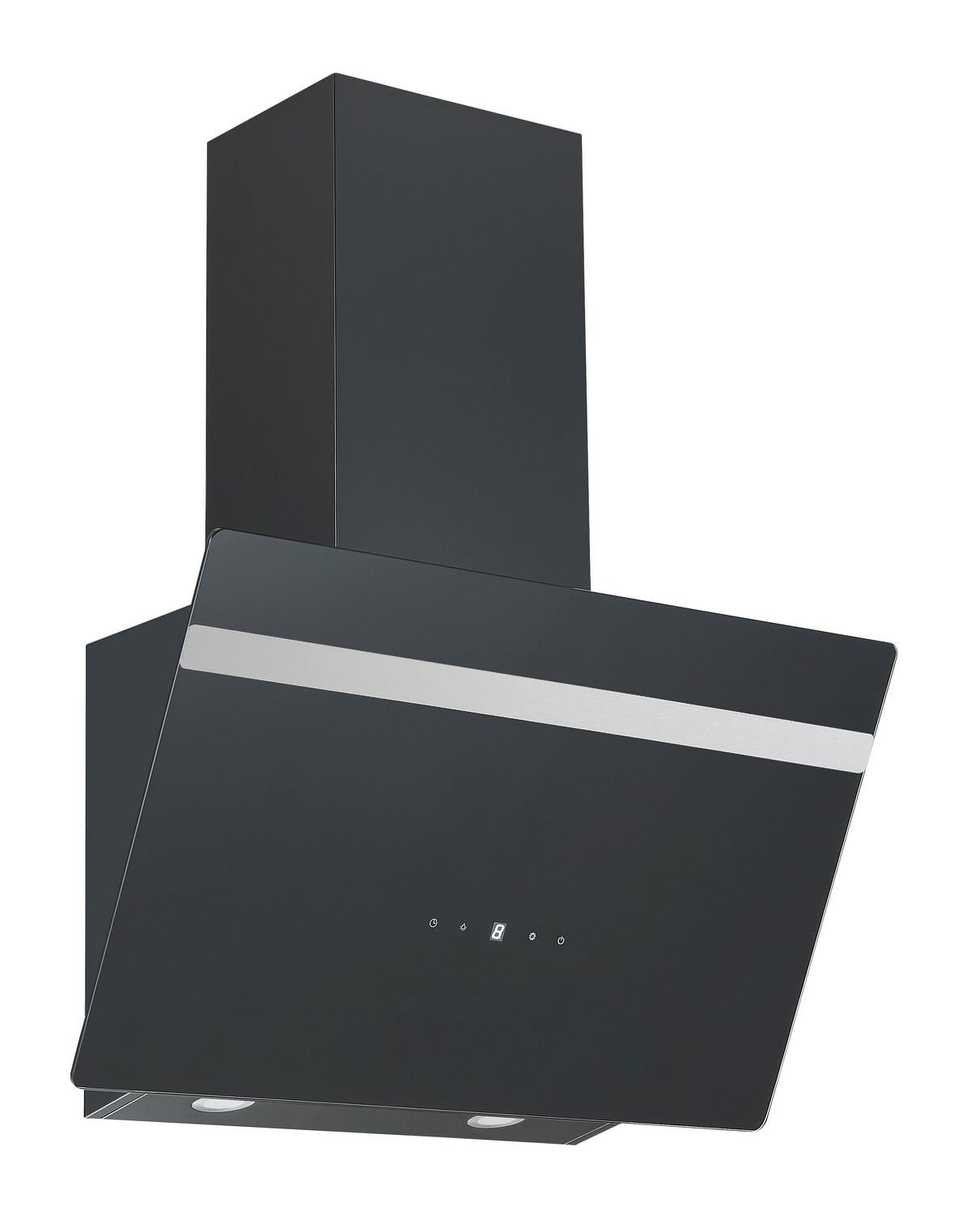 Dunstabzugshaube Schwarz B: 60 cm - Schwarz, Basics, Glas (60/111.60/29.6cm) - PKM