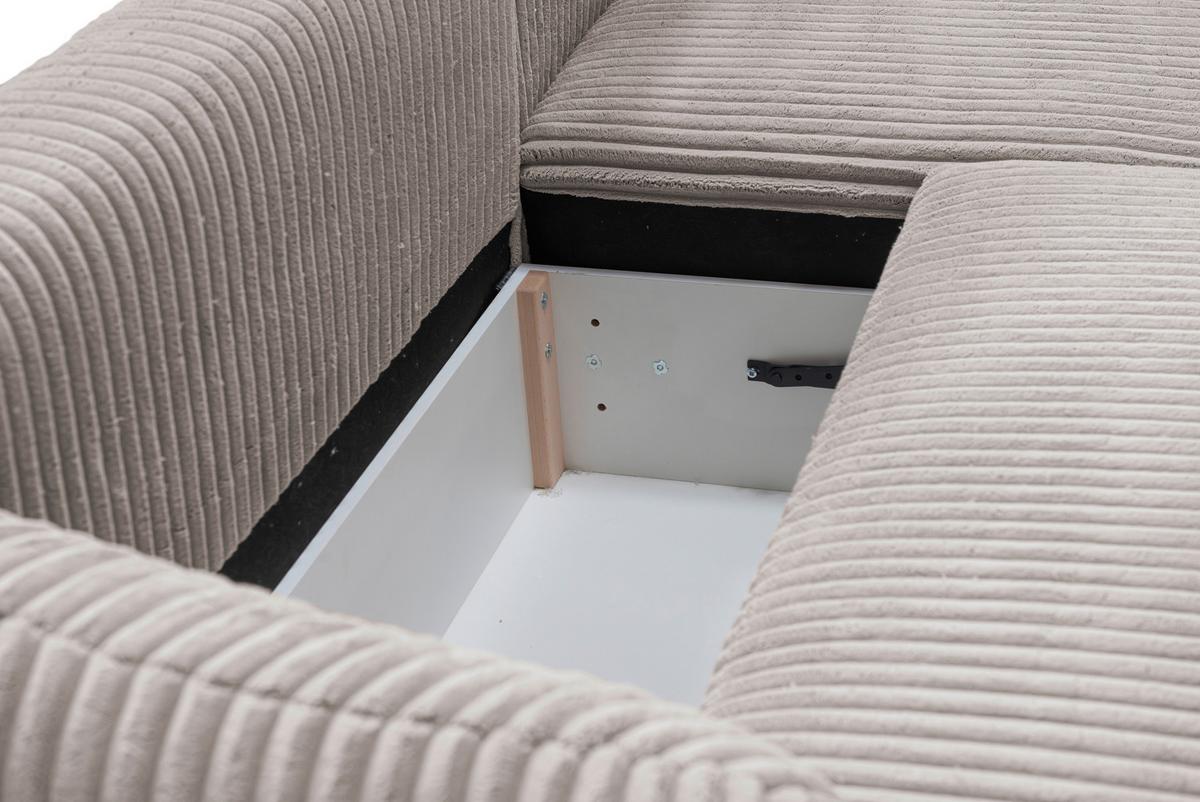 Ecksofa Lush Hellbraun S: 161x284 cm - Hellbraun/Gelb, Design, Textil (161/284cm) - Livetastic