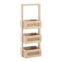 Regál DENIS - přírodní barvy, Moderní, dřevo/kompozitní dřevo (26,5/70,5/18cm) - Bessagi Home