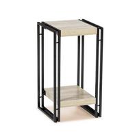 SLOUP NA KVĚTINY SCOTT 4 - černá/barvy dubu, Moderní, kov/kompozitní dřevo (30/55/30cm) - Ondega