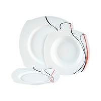 Asztali Étkészlet 18 Részes - fekete/rózsaszín, Design, kerámia - James Wood