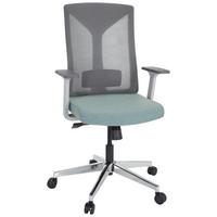 Drehstuhl Halifax Grau/Weiß/Mintgrün - Weiß/Grau, MODERN, Kunststoff/Textil (63/116/66cm) - MID.YOU