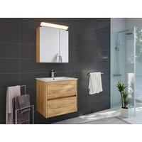 Badezimmer Limes Eichefarben B: 60cm - Eichefarben/Weiß, Basics, Keramik/Holzwerkstoff (60cm) - MID.YOU