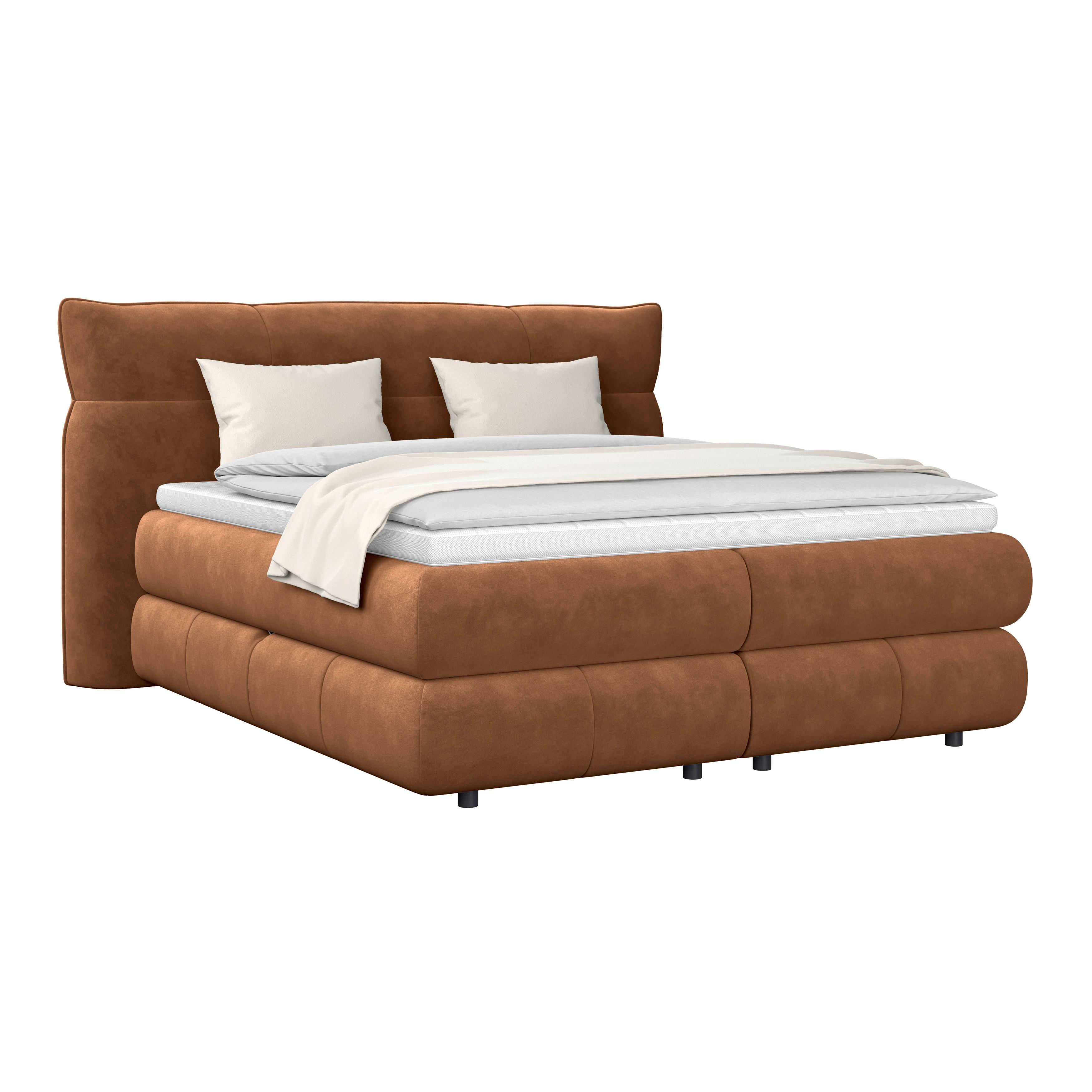 Boxspringbett Carmelo Kupfer 160x200 cm H2