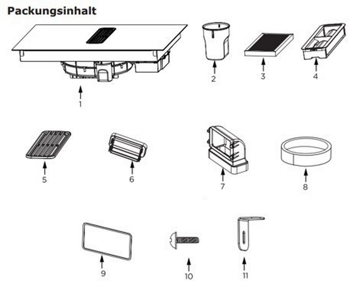 KOCHFELD-DUNSTABZUG-KOMBI DHKI 752 880 C - Schwarz, Basics, Glas (83/20/51cm) - Amica