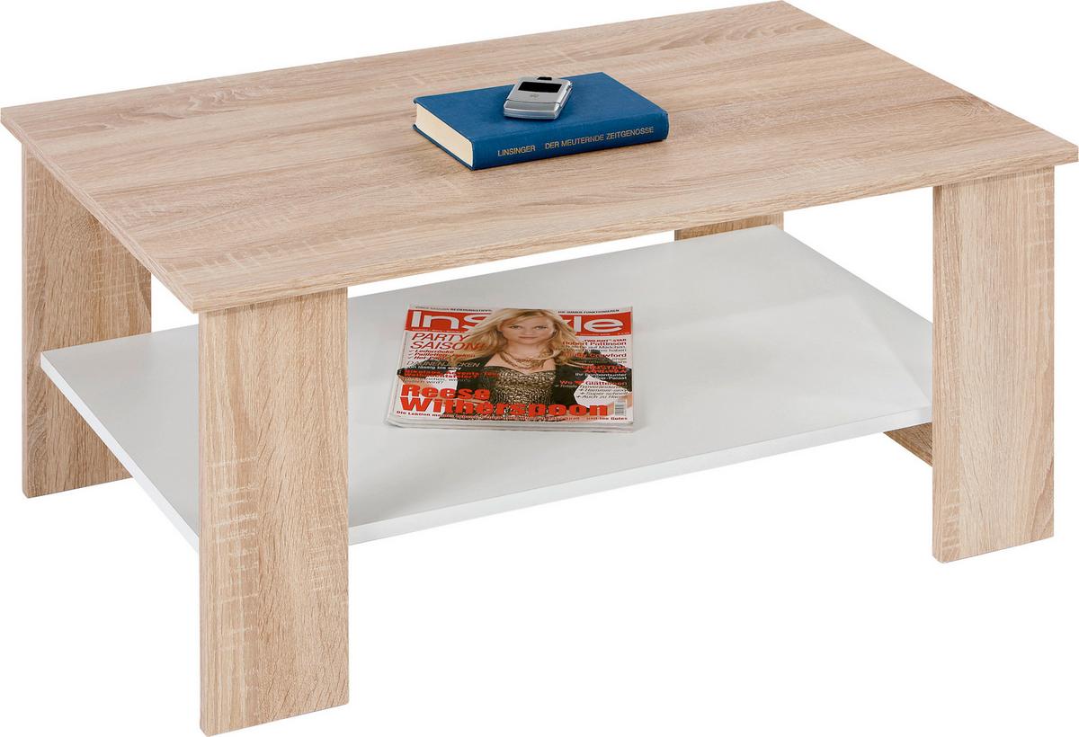 Dohányzóasztal Paolo *TOP ÁR* - Sonoma tölgy/fehér, Konventionell, faalapú anyag/fa (90/41/55cm) - Best Price